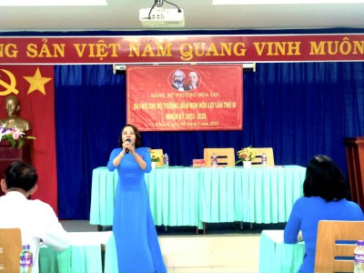 ĐẠI HỘI CHI BỘ TRƯỜNG MẦM NON HÒA LỢI LẦN THỨ III NHIỆM KÌ: 2022 - 2025