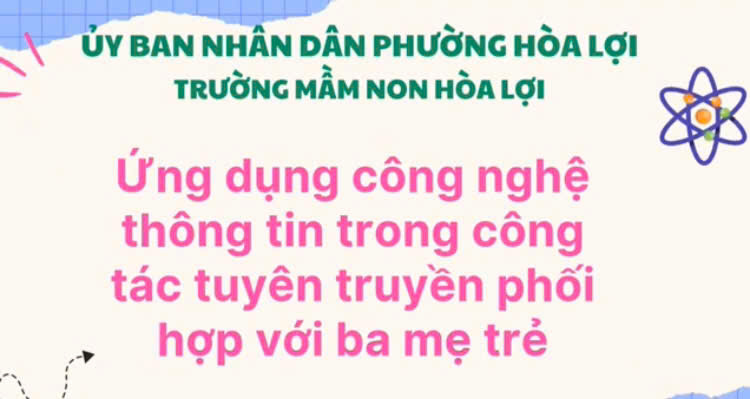 UDCNTT trong công tác tuyên truyền phối hợp với cha mẹ trẻ