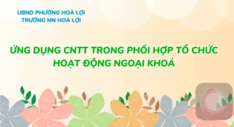 UDCNTT trong hoạt động ngoại khóa