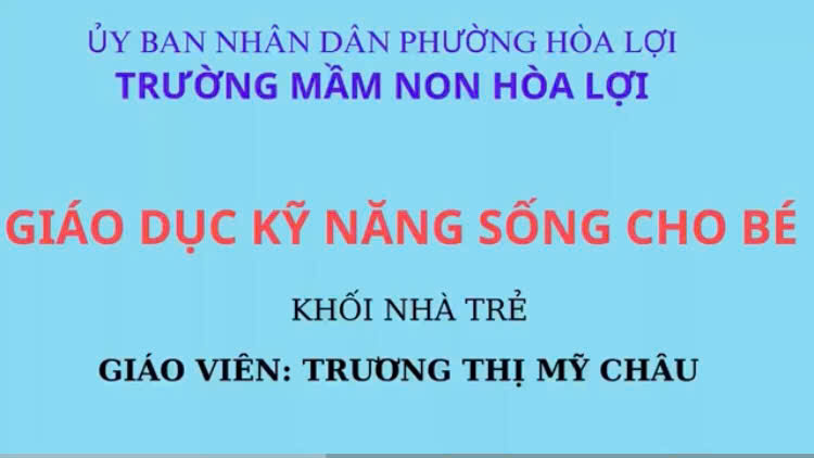 GDKNS: Tháng 09.  Nhà trẻ