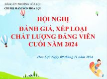 Hội nghị đánh giá chất lượng đảng viên cuối năm 2024