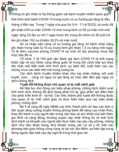 THÔNG BÁO
