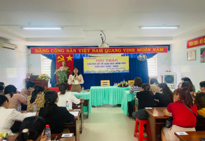 TRƯỜNG MẦM NON HÒA LỢI  TỔ CHỨC HỘI THẢO CHUYÊN ĐỀ VỀ GIÁO DỤC MẦM NON NĂM HỌC 2022-2023
