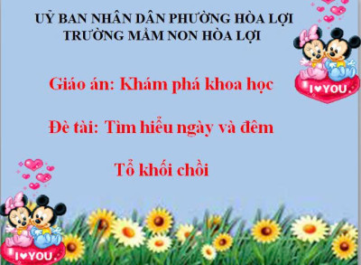 Giáo án điện tử. KPKH: Tìm hiểu ngày và đêm