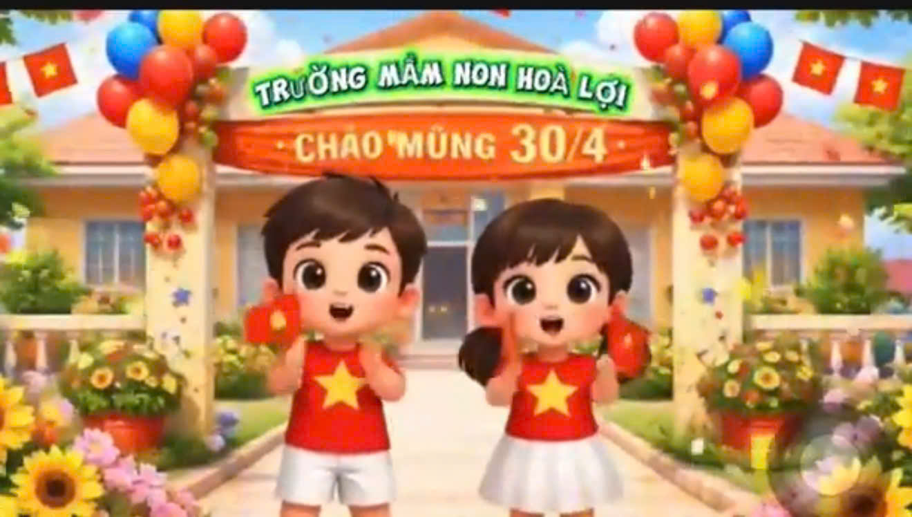 Thông báo về việc nghĩ lễ 30/4 - 1/5 của trường mầm non Hòa Lợi